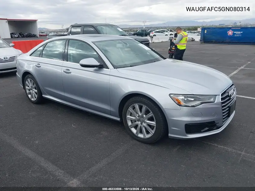 AUDI A6 2016, VIN WAUGFAFC5GN080314