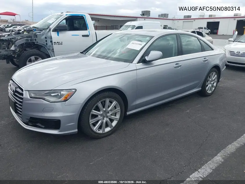 2016 AUDI A6 VIN WAUGFAFC5GN080314 — фото 2