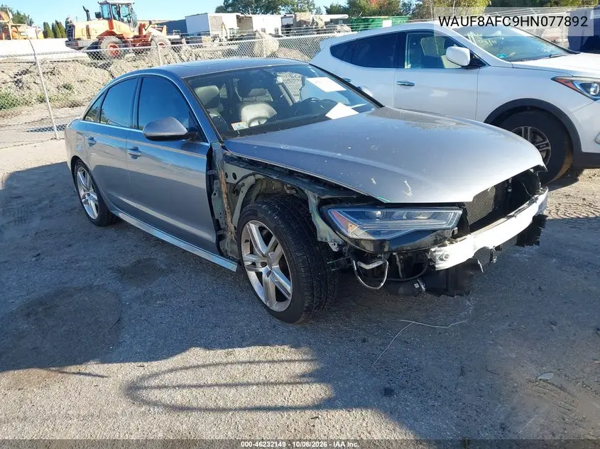 AUDI A6 2017, VIN WAUF8AFC9HN077892