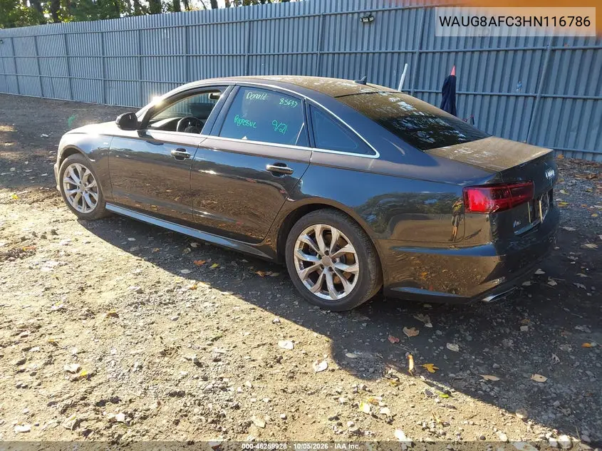 2017 AUDI A6 VIN WAUG8AFC3HN116786 — фото 3