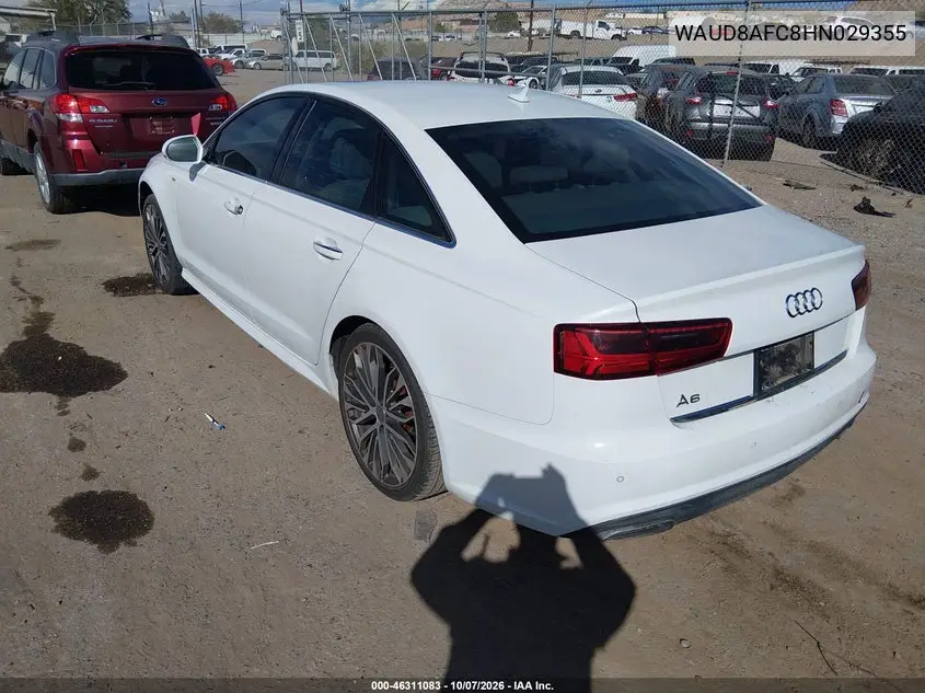 2017 AUDI A6 VIN WAUD8AFC8HN029355 — фото 3