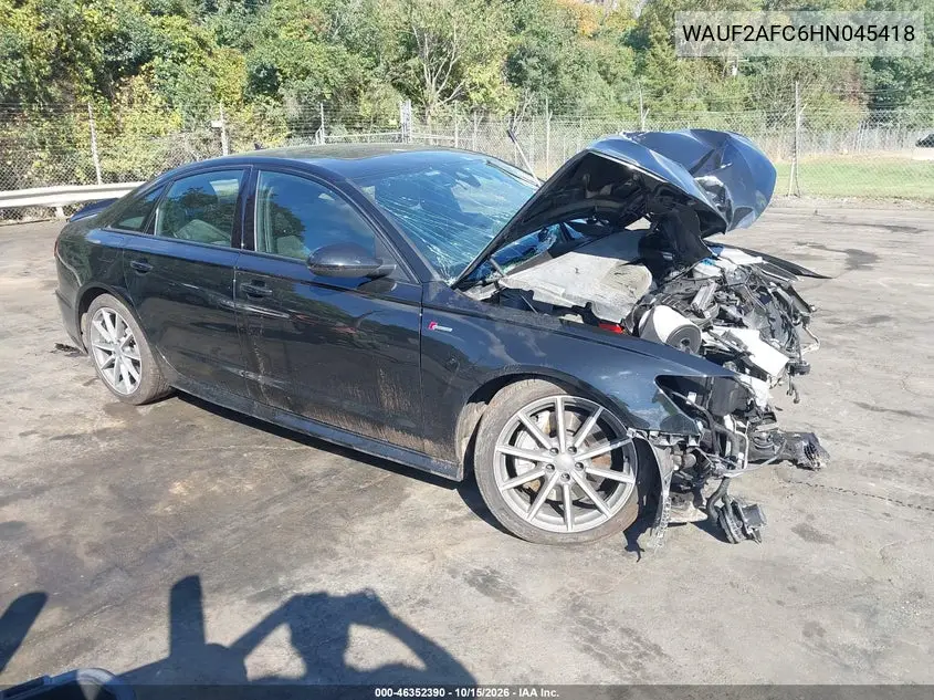AUDI A6 2017, VIN WAUF2AFC6HN045418