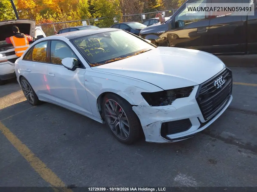 AUDI A6 2019, VIN WAUM2AF21KN059491