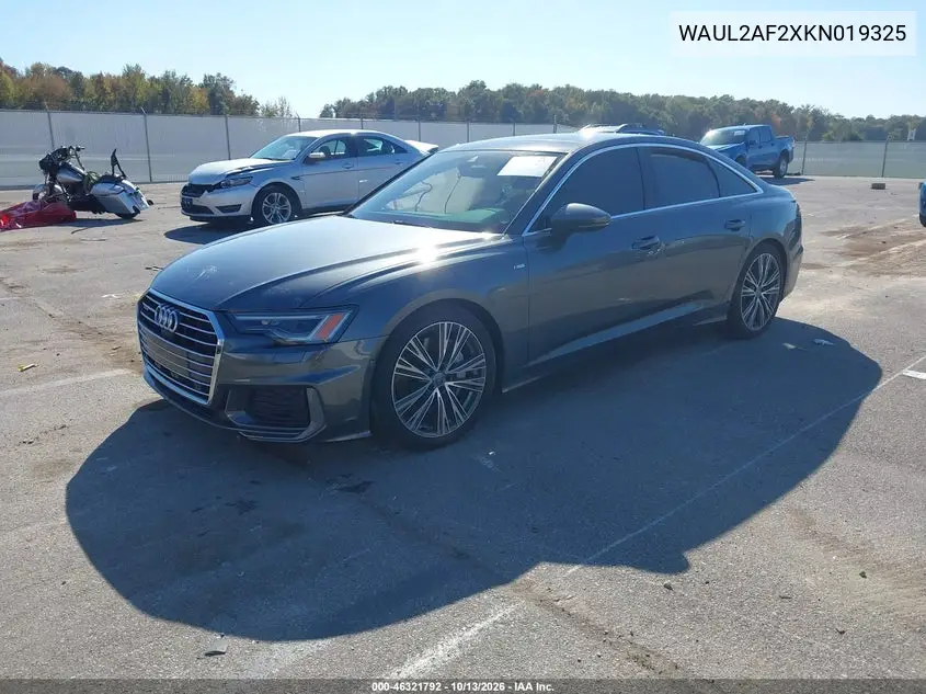 2019 AUDI A6 VIN WAUL2AF2XKN019325 — фото 2