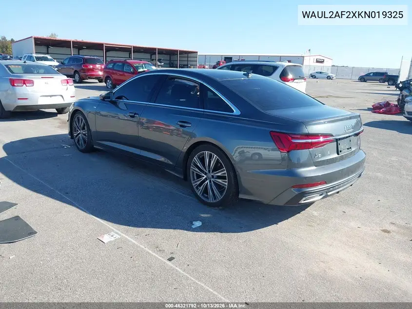 2019 AUDI A6 VIN WAUL2AF2XKN019325 — фото 3