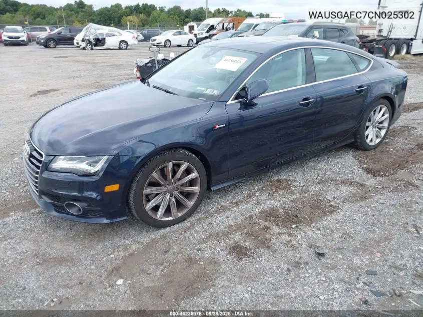 2012 AUDI A7 VIN WAUSGAFC7CN025302 — фото 2