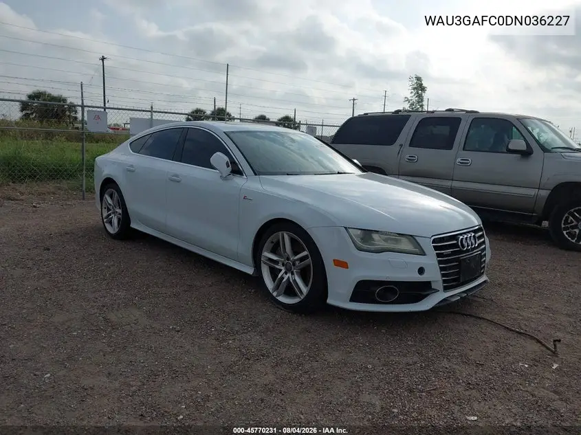 AUDI A7 2013, VIN WAU3GAFC0DN036227