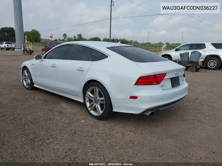 2013 AUDI A7 VIN WAU3GAFC0DN036227 — фото 3