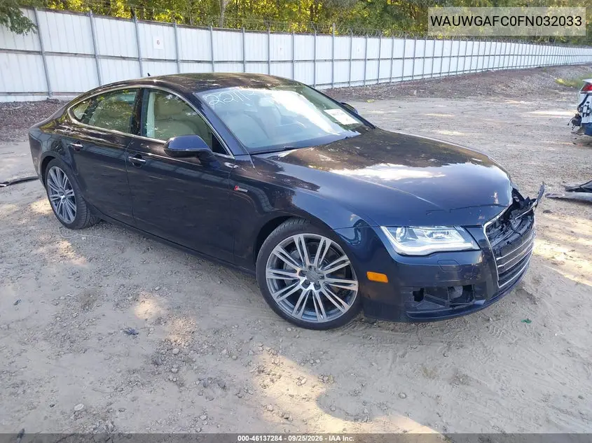 AUDI A7 2015, VIN WAUWGAFC0FN032033