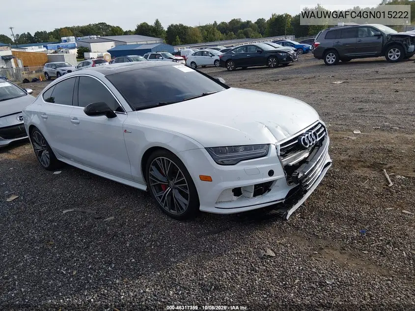AUDI A7 2016, VIN WAUWGAFC4GN015222