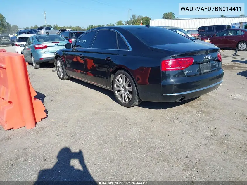 2011 AUDI A8 VIN WAURVAFD7BN014411 — фото 3