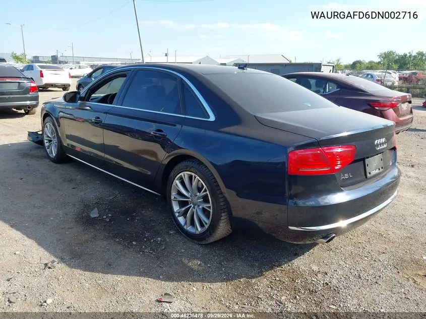 2013 AUDI A8 VIN WAURGAFD6DN002716 — фото 3