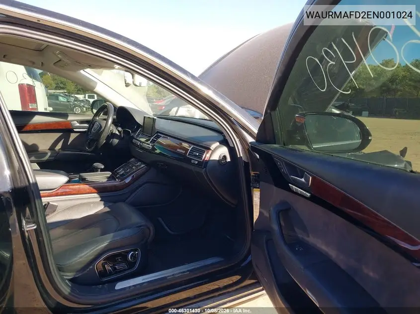 2014 AUDI A8 VIN WAURMAFD2EN001024 — фото 5