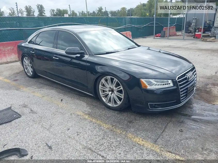 AUDI A8 2015, VIN WAU32AFD1FN002582