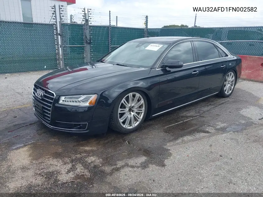 2015 AUDI A8 VIN WAU32AFD1FN002582 — фото 2