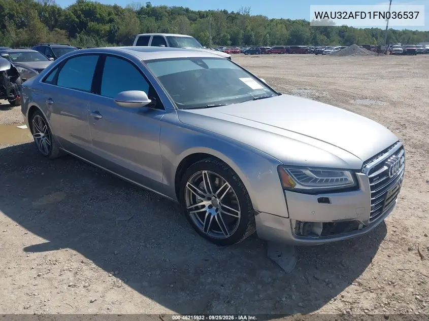 2015 AUDI A8 VIN WAU32AFD1FN036537 — фото 2