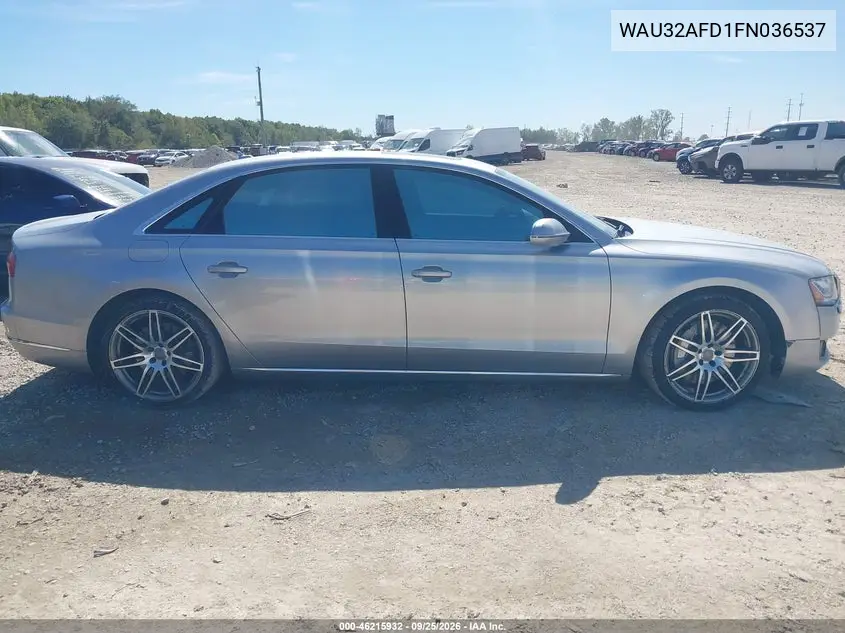 2015 AUDI A8 VIN WAU32AFD1FN036537 — фото 13