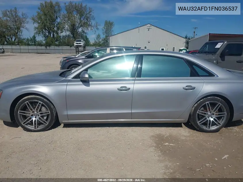 2015 AUDI A8 VIN WAU32AFD1FN036537 — фото 14