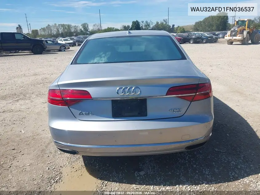 2015 AUDI A8 VIN WAU32AFD1FN036537 — фото 16