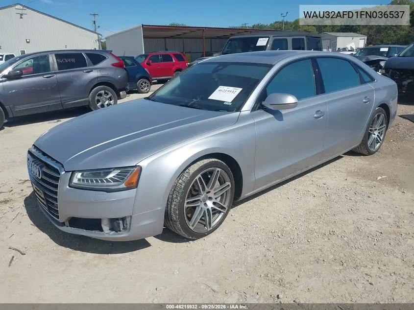 2015 AUDI A8 VIN WAU32AFD1FN036537 — фото 3