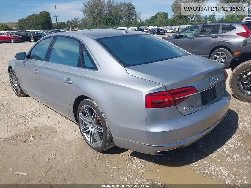 2015 AUDI A8 VIN WAU32AFD1FN036537 — фото 4