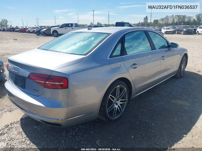 2015 AUDI A8 VIN WAU32AFD1FN036537 — фото 5