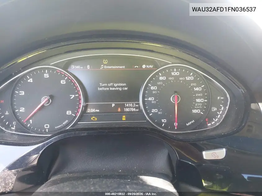 2015 AUDI A8 VIN WAU32AFD1FN036537 — фото 8