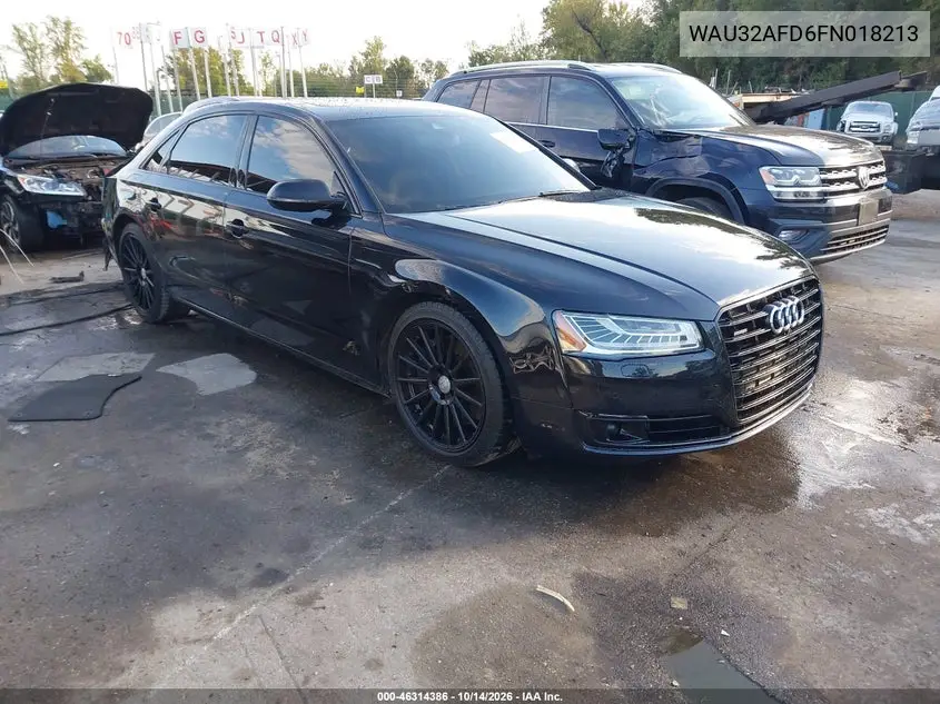 AUDI A8 2015, VIN WAU32AFD6FN018213