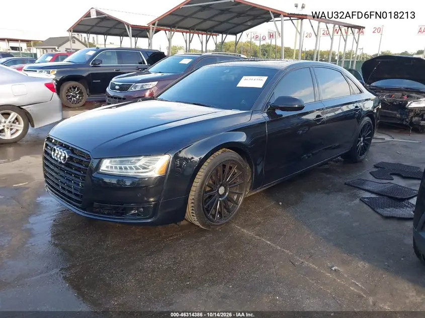 2015 AUDI A8 VIN WAU32AFD6FN018213 — фото 2