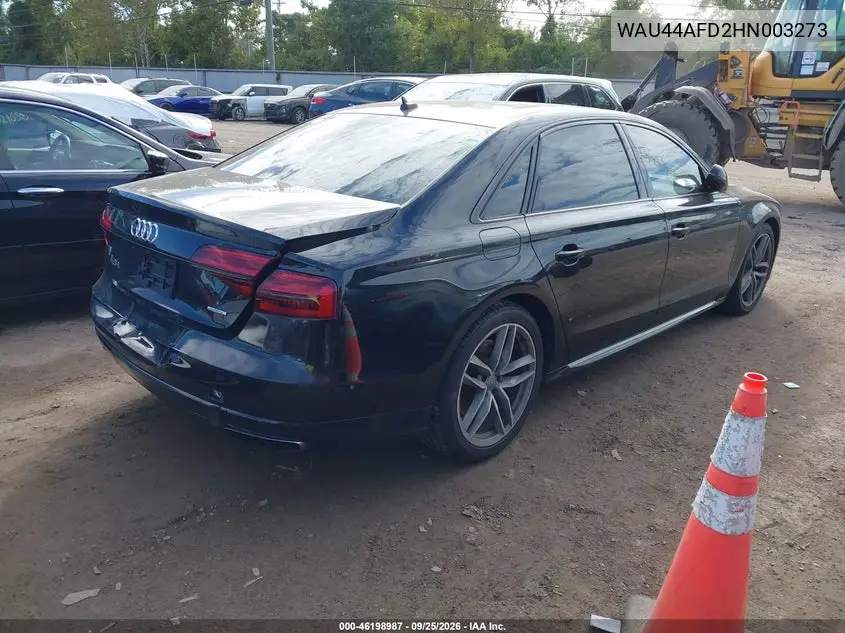 2017 AUDI A8 VIN WAU44AFD2HN003273 — фото 4