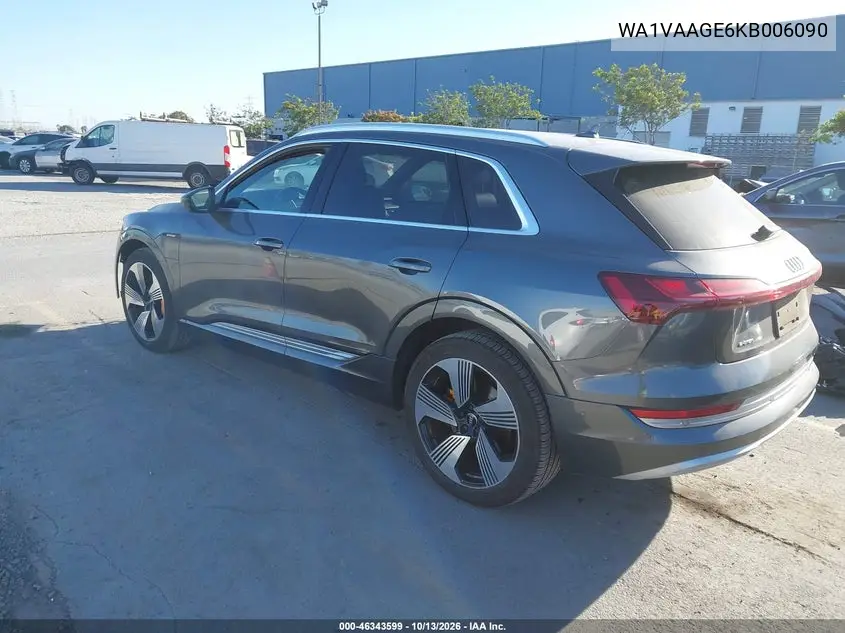 2019 AUDI E-TRON VIN WA1VAAGE6KB006090 — фото 3