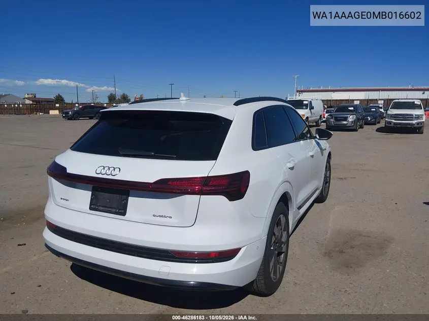 2021 AUDI E-TRON VIN WA1AAAGE0MB016602 — фото 4