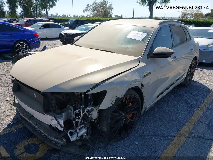 2022 AUDI E-TRON VIN WA1VABGE6NB023174 — фото 2