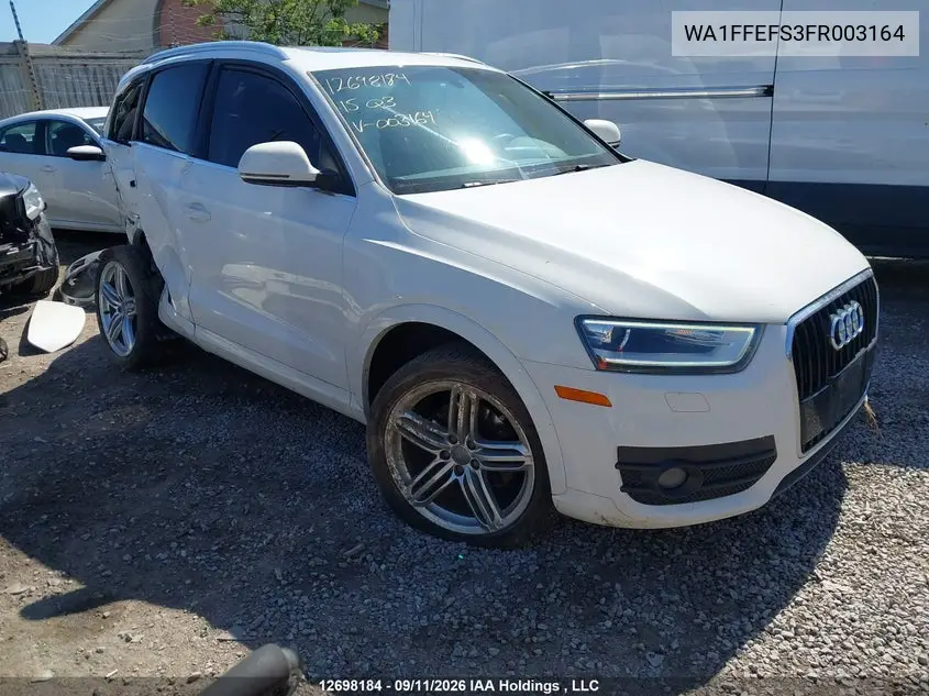 AUDI Q3 2015, VIN WA1FFEFS3FR003164
