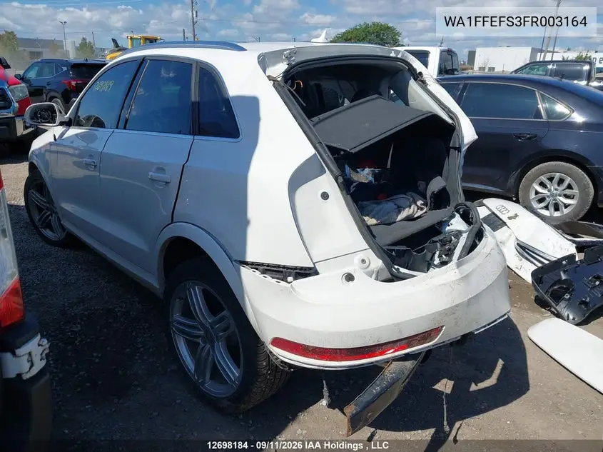 2015 AUDI Q3 VIN WA1FFEFS3FR003164 — фото 3