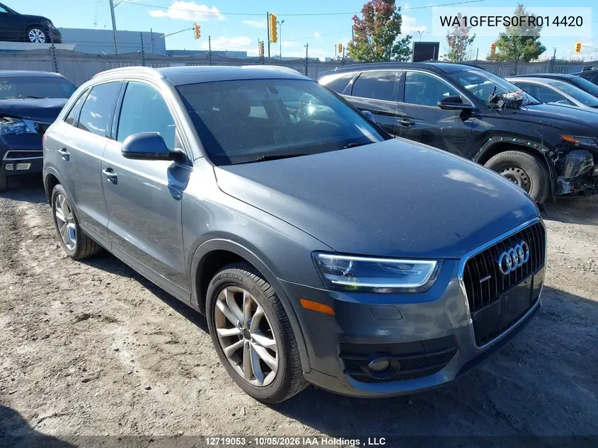 2015 AUDI Q3 VIN WA1GFEFS0FR014420 — фото 13