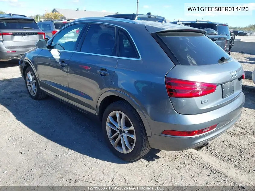 2015 AUDI Q3 VIN WA1GFEFS0FR014420 — фото 3