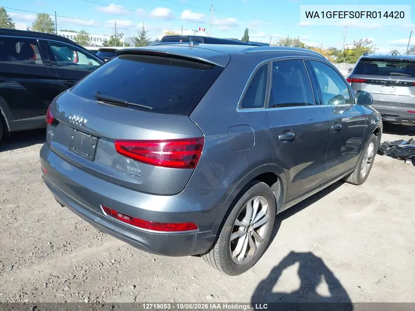 2015 AUDI Q3 VIN WA1GFEFS0FR014420 — фото 4