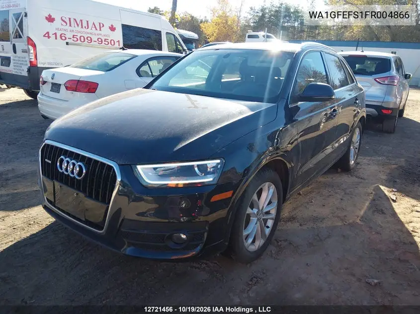 2015 AUDI Q3 VIN WA1GFEFS1FR004866 — фото 2