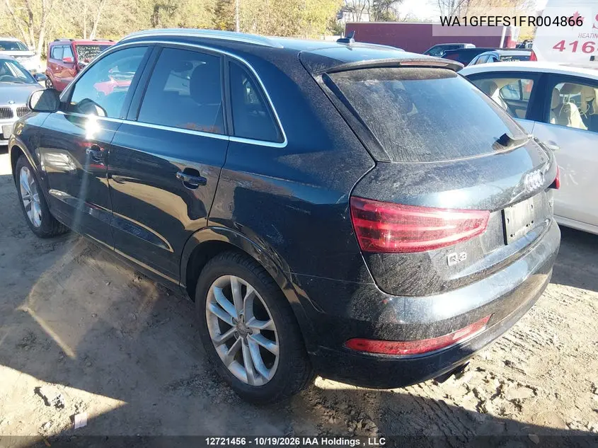 2015 AUDI Q3 VIN WA1GFEFS1FR004866 — фото 3