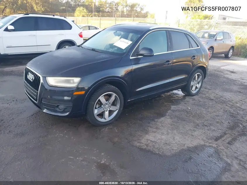 2015 AUDI Q3 VIN WA1GFCFS5FR007807 — фото 2