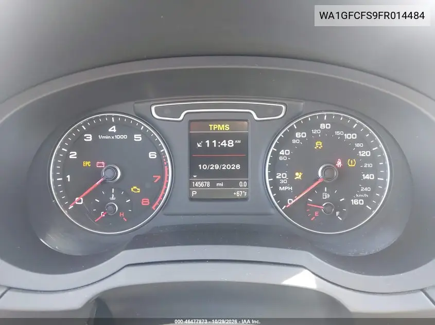 2015 AUDI Q3 VIN WA1GFCFS9FR014484 — фото 15