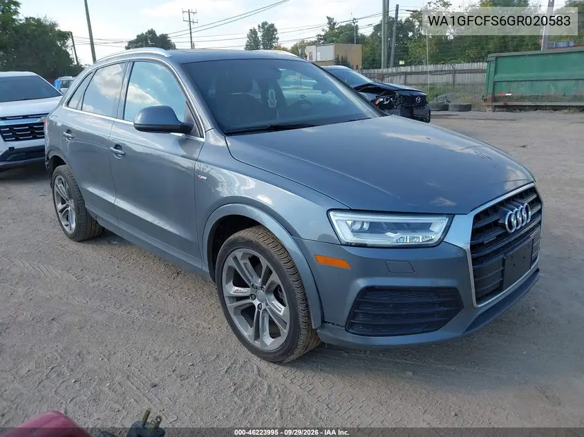 AUDI Q3 2016, VIN WA1GFCFS6GR020583