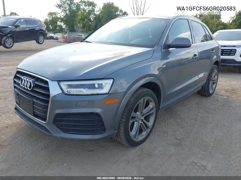 2016 AUDI Q3 VIN WA1GFCFS6GR020583 — фото 2