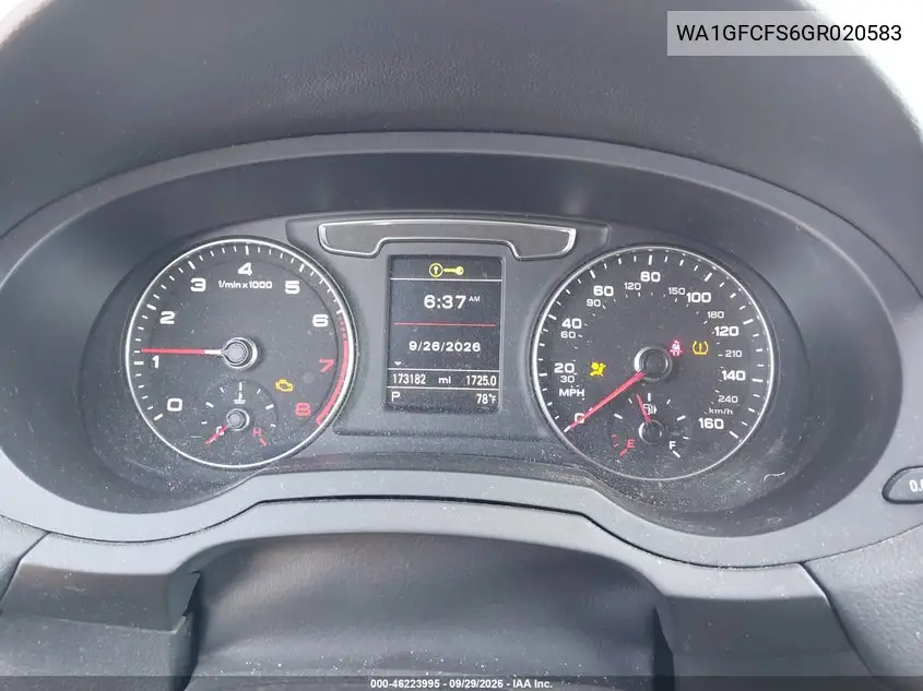 2016 AUDI Q3 VIN WA1GFCFS6GR020583 — фото 7