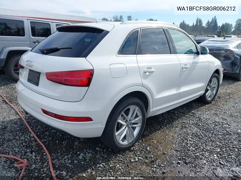 2016 AUDI Q3 VIN WA1BFCFS8GR006212 — фото 4