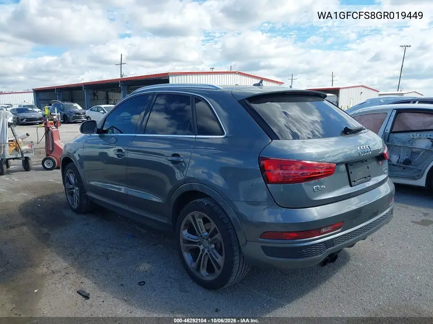 2016 AUDI Q3 VIN WA1GFCFS8GR019449 — фото 3