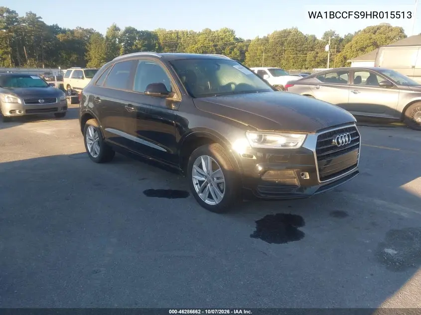 AUDI Q3 2017, VIN WA1BCCFS9HR015513