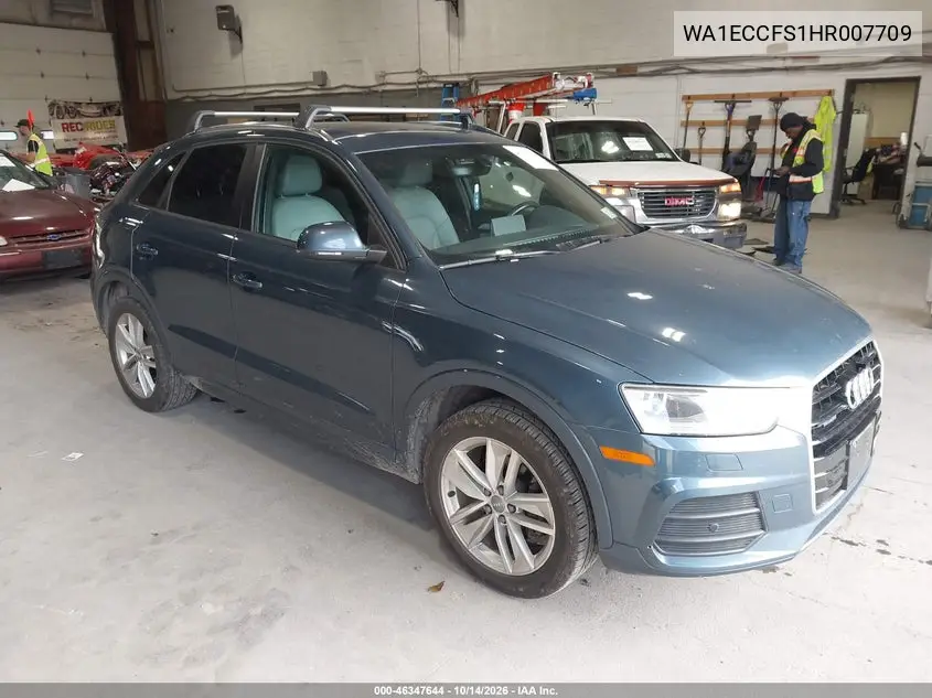 AUDI Q3 2017, VIN WA1ECCFS1HR007709