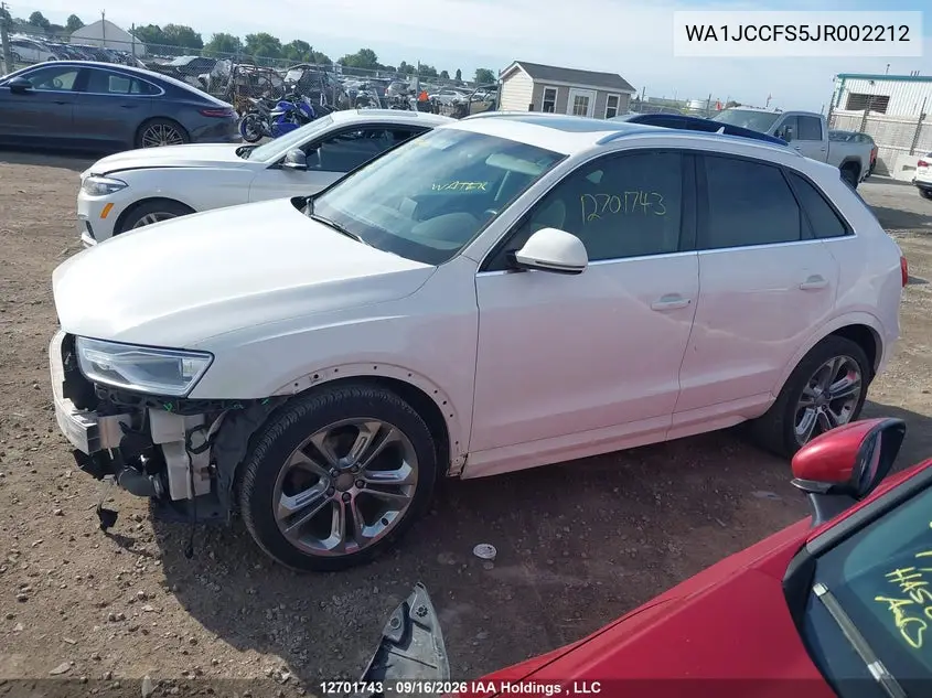 2018 AUDI Q3 VIN WA1JCCFS5JR002212 — фото 15